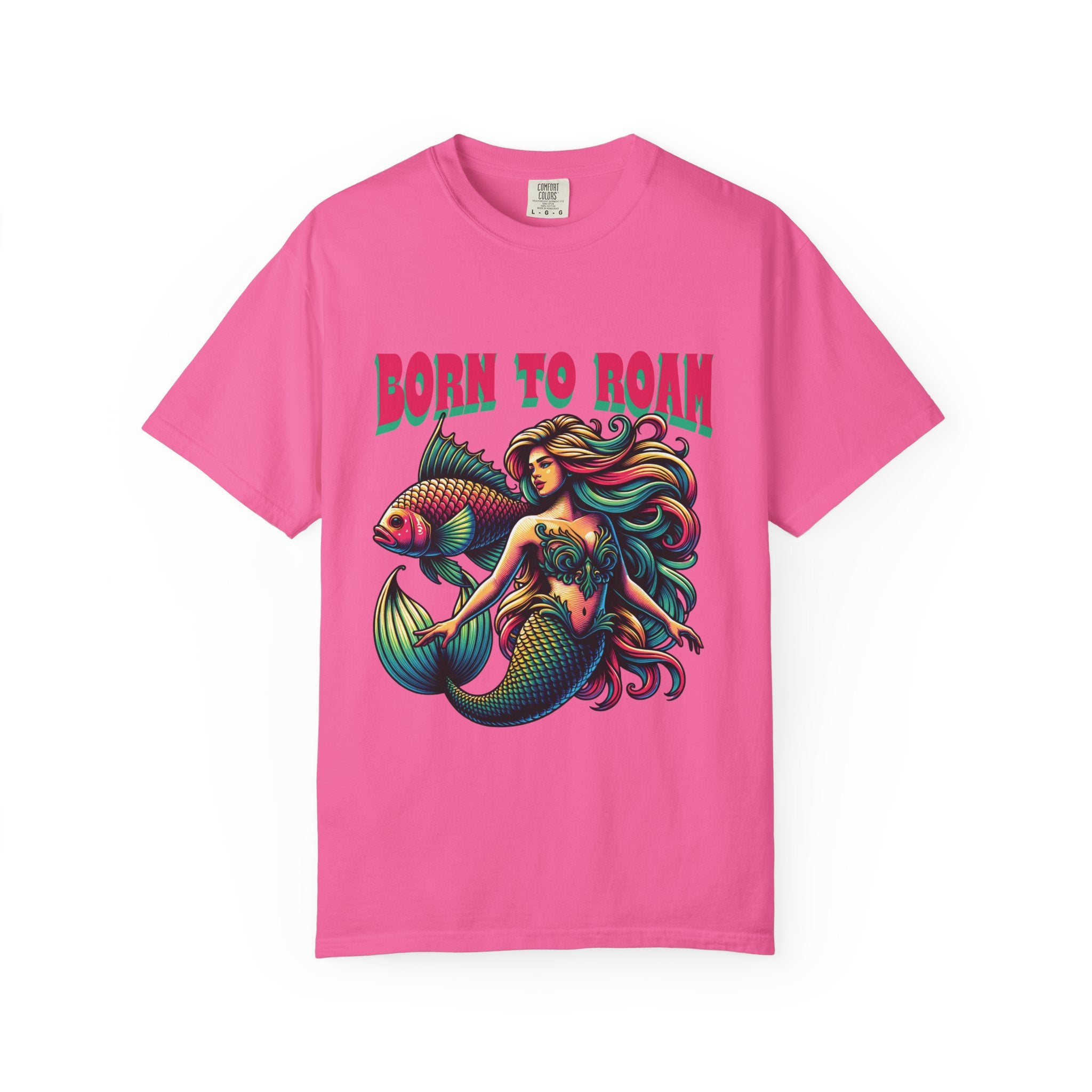 Comfort Colors® Unisex "Born to Roam" Mermaid T-Shirt