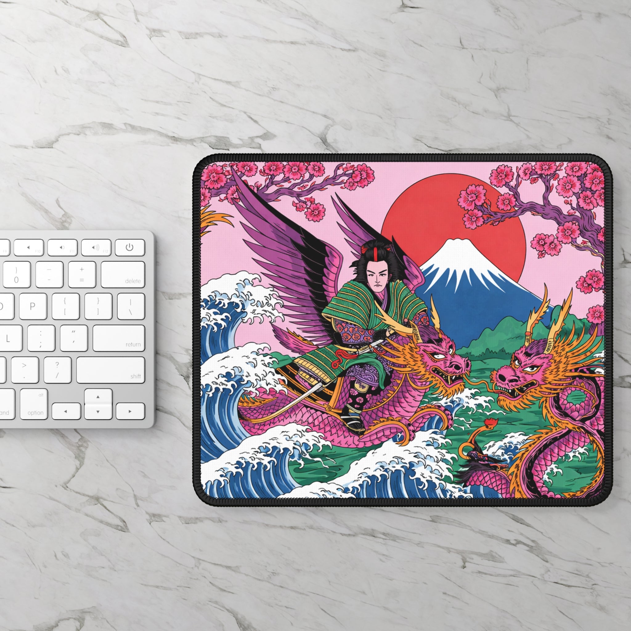 Gaming Mouse Pad Japanese Dragon Warrior