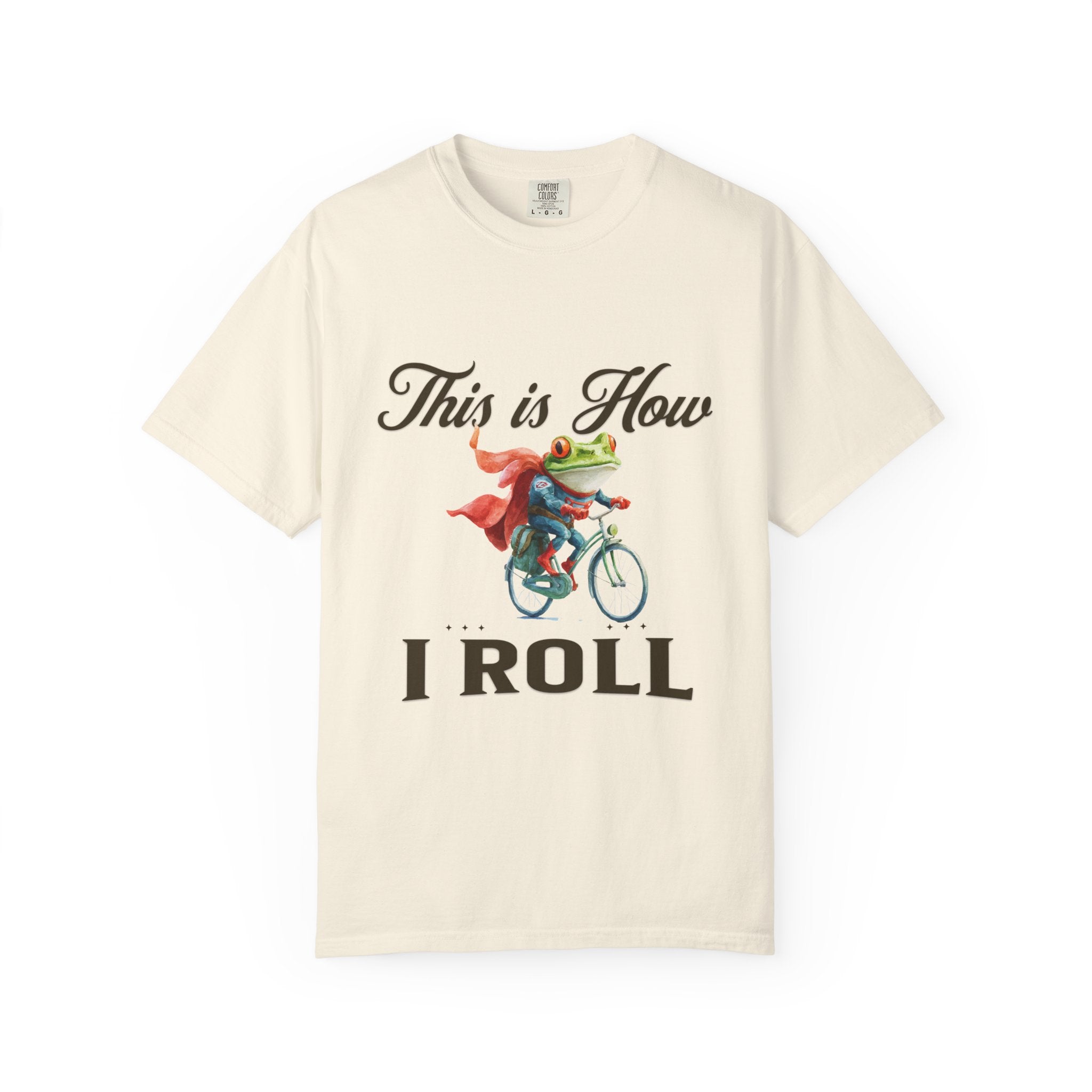 Comfort Colors® Unisex This Is How I Roll" Frog on Bike Graphic Tee