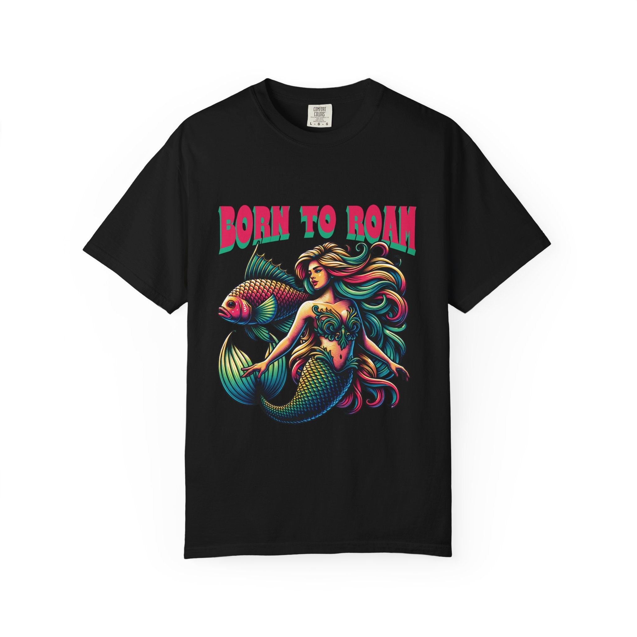 Comfort Colors® Unisex "Born to Roam" Mermaid T-Shirt