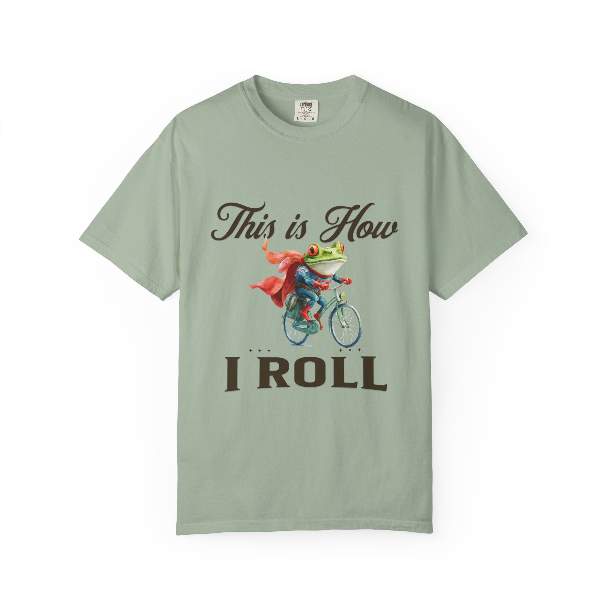 Comfort Colors® Unisex This Is How I Roll" Frog on Bike Graphic Tee