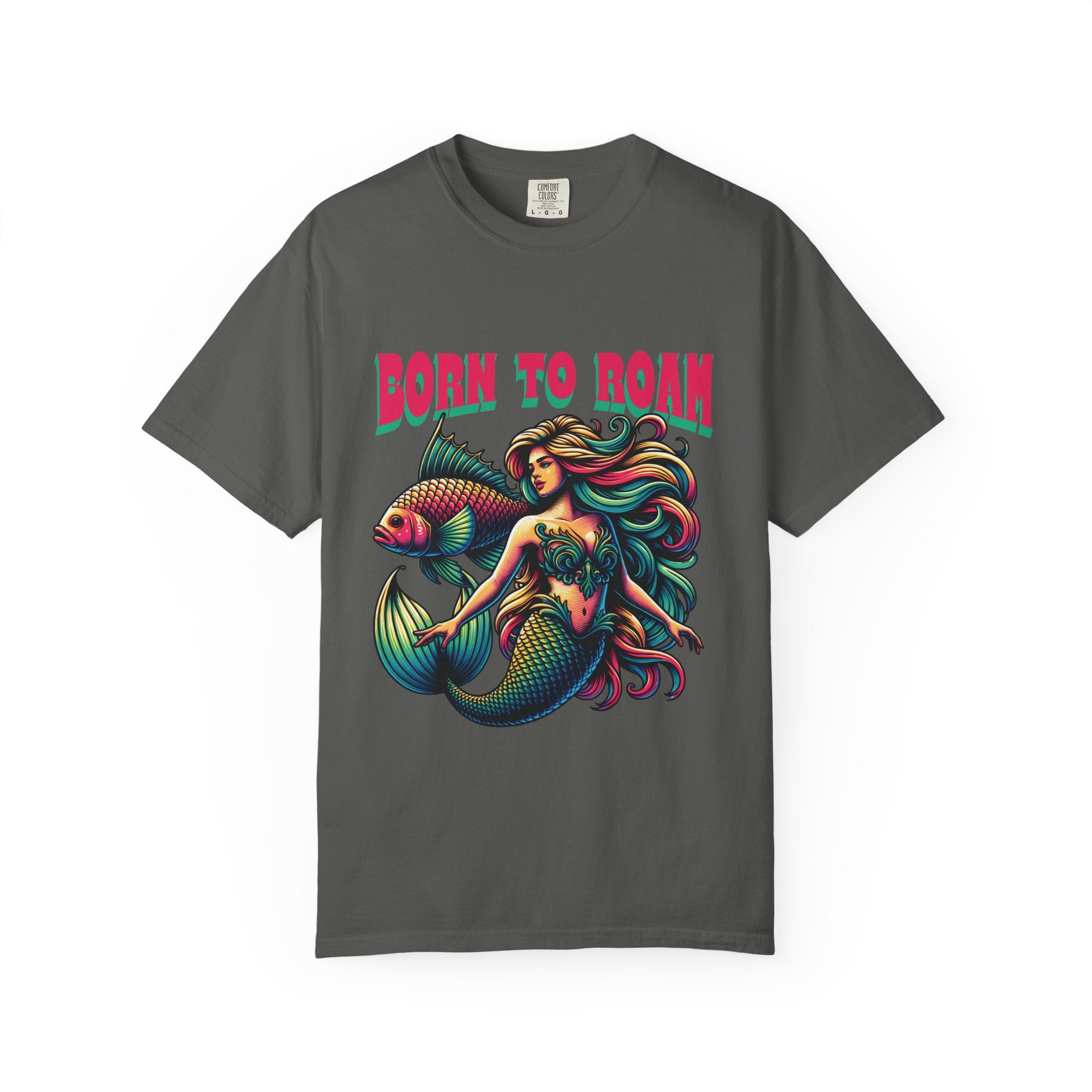 Comfort Colors® Unisex "Born to Roam" Mermaid T-Shirt