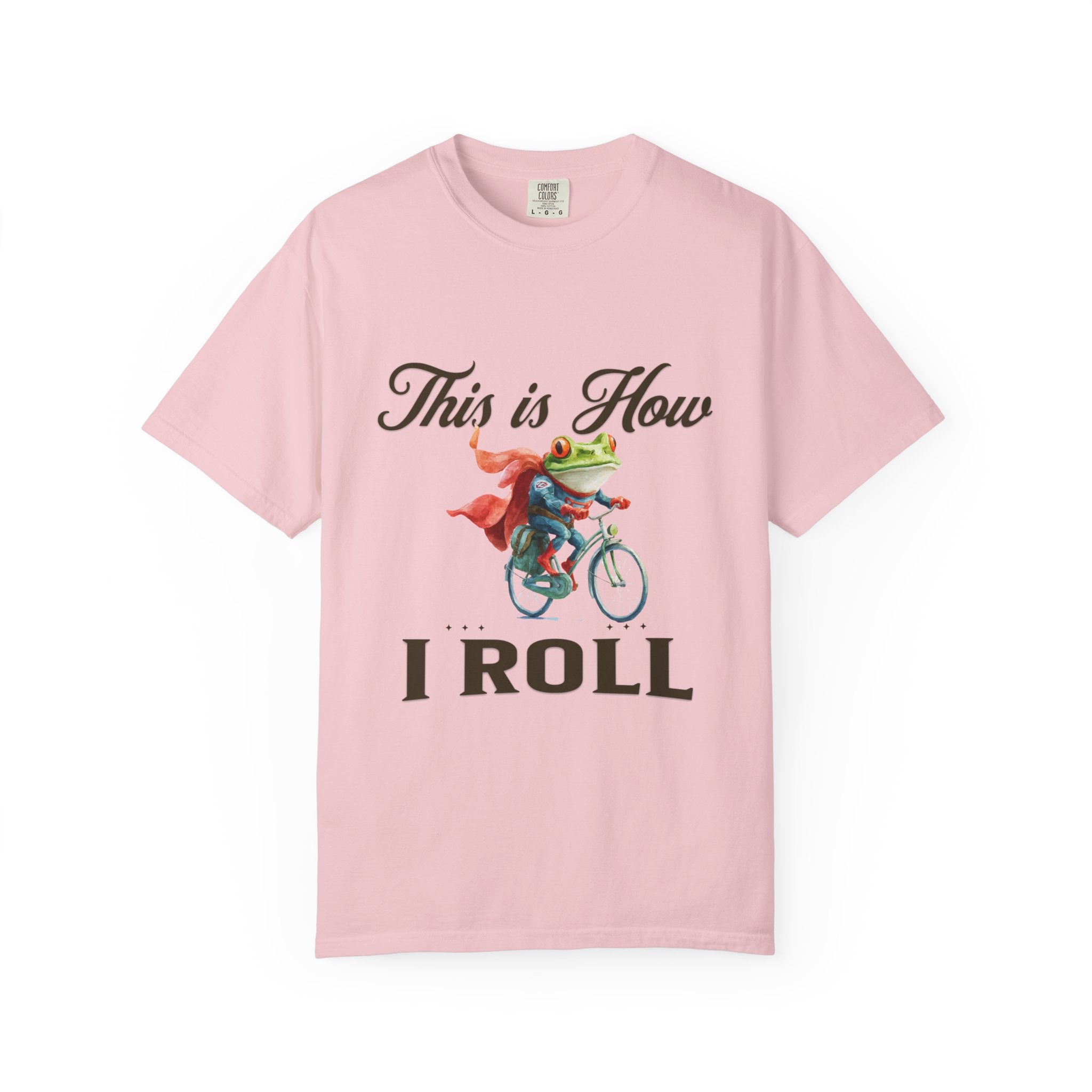 Comfort Colors® Unisex This Is How I Roll" Frog on Bike Graphic Tee