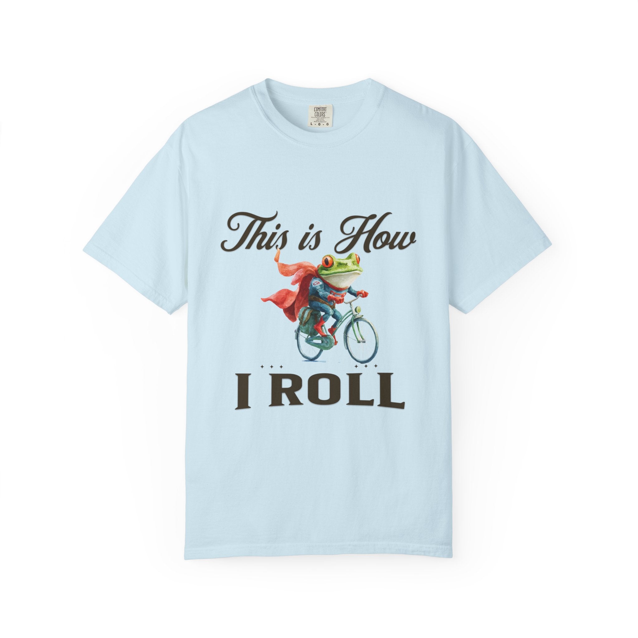 Comfort Colors® Unisex This Is How I Roll" Frog on Bike Graphic Tee