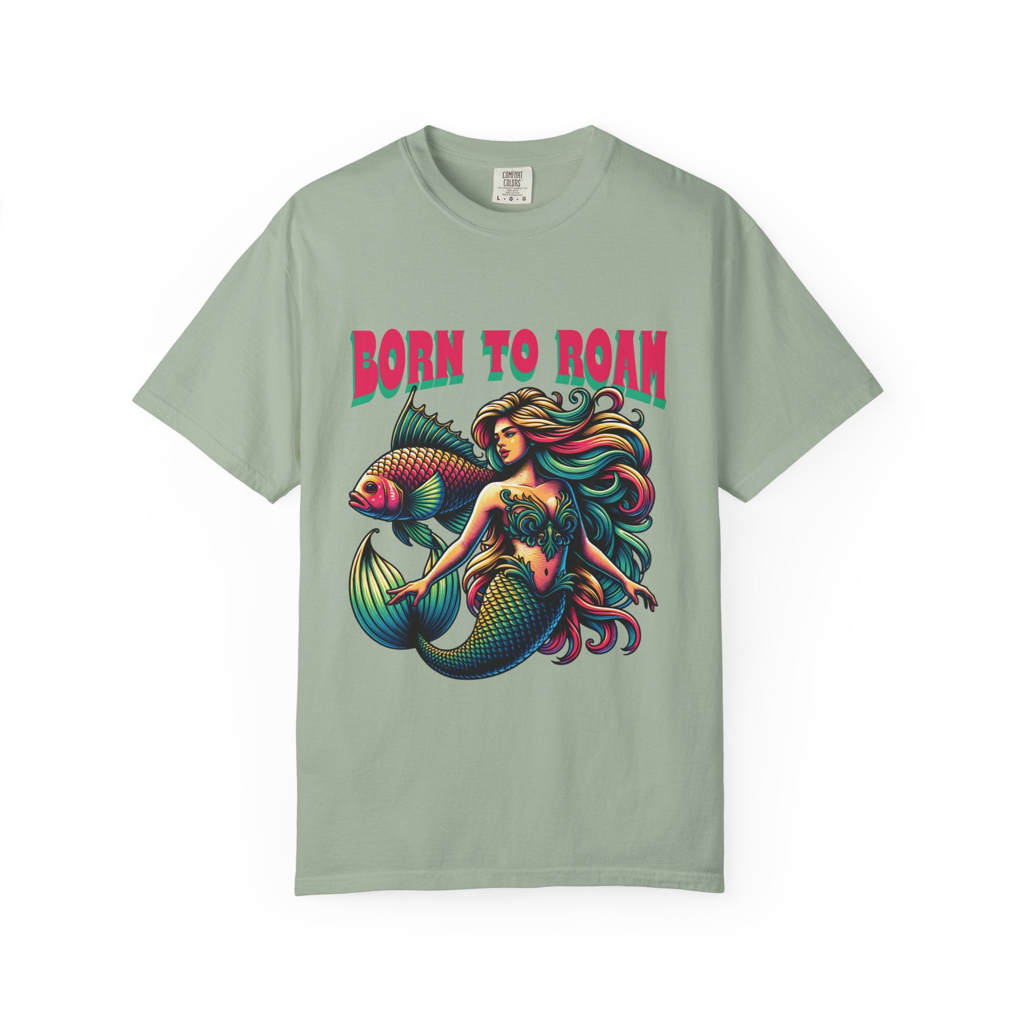 Comfort Colors® Unisex "Born to Roam" Mermaid T-Shirt