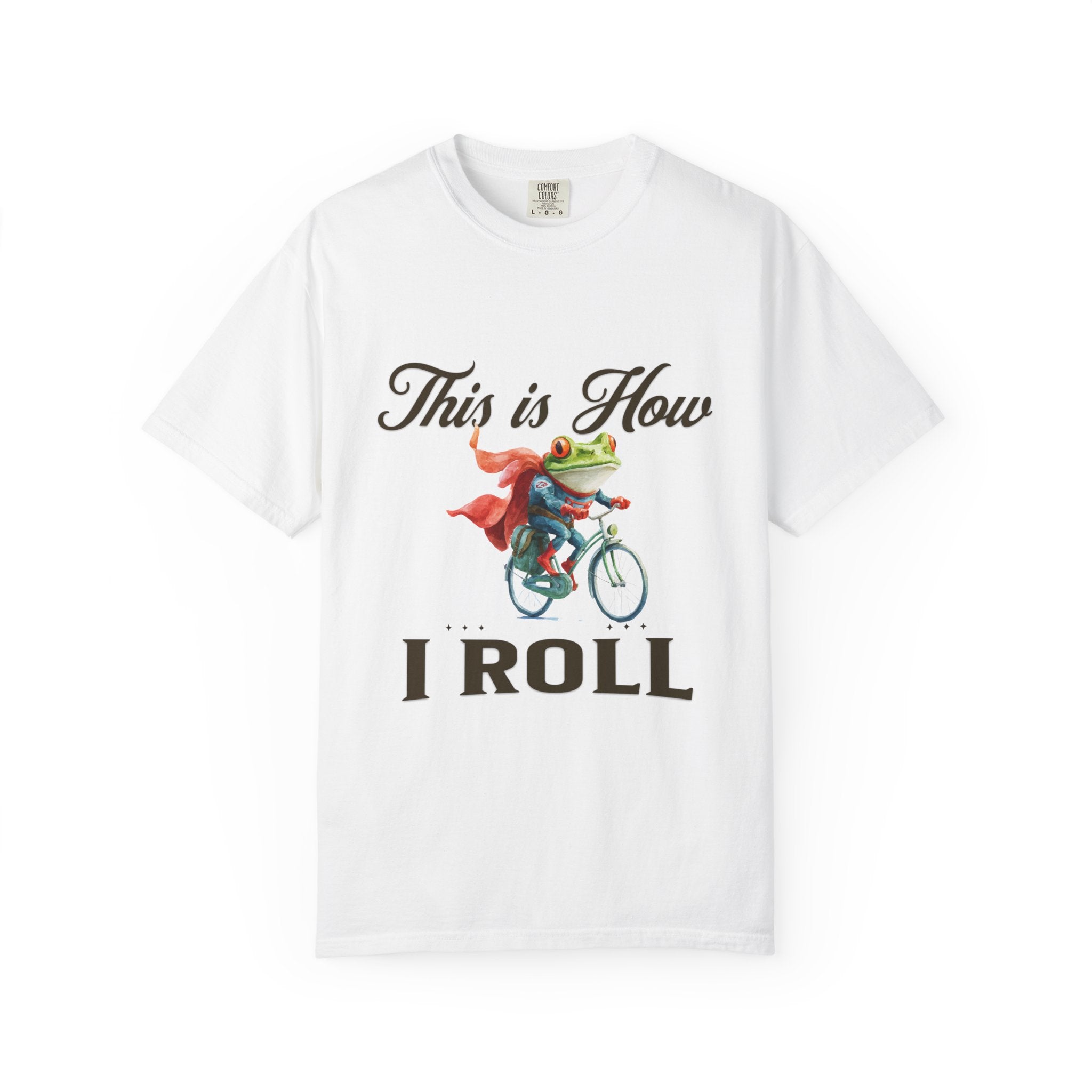 Comfort Colors® Unisex This Is How I Roll" Frog on Bike Graphic Tee