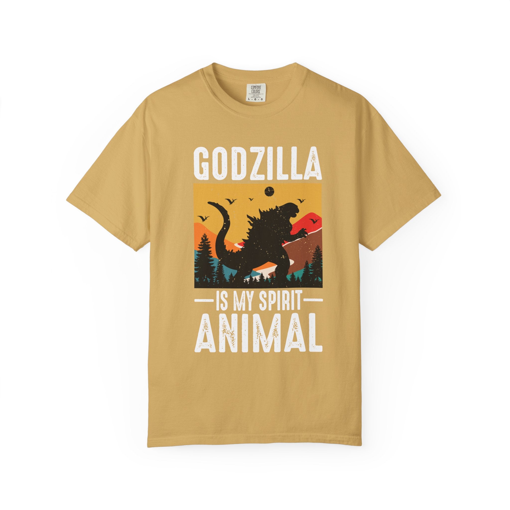 Comfort Colors® Unisex Godzilla Is My Spirit Animal T-Shirt - The Vintage Kaiju Tee