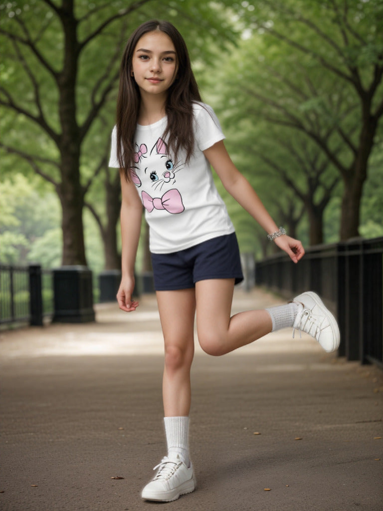 Girl's Disney The Aristocats Marie "Big Face" T-Shirt