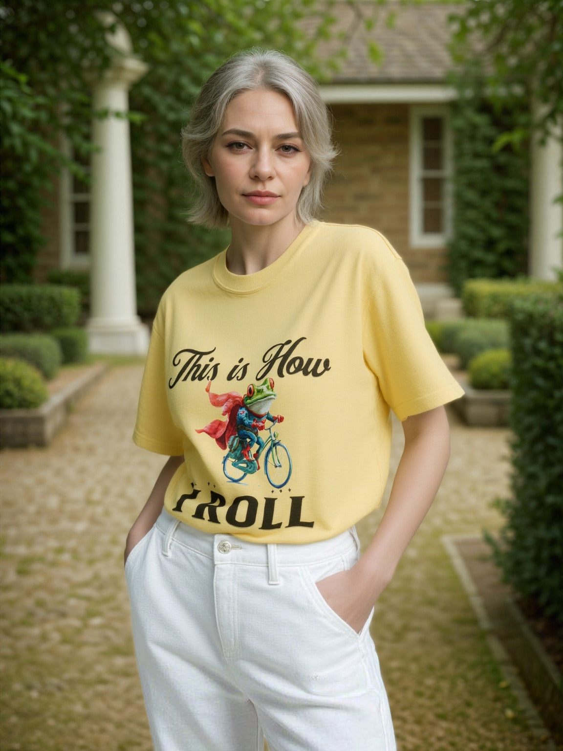 Comfort Colors® Unisex This Is How I Roll" Frog on Bike Graphic Tee