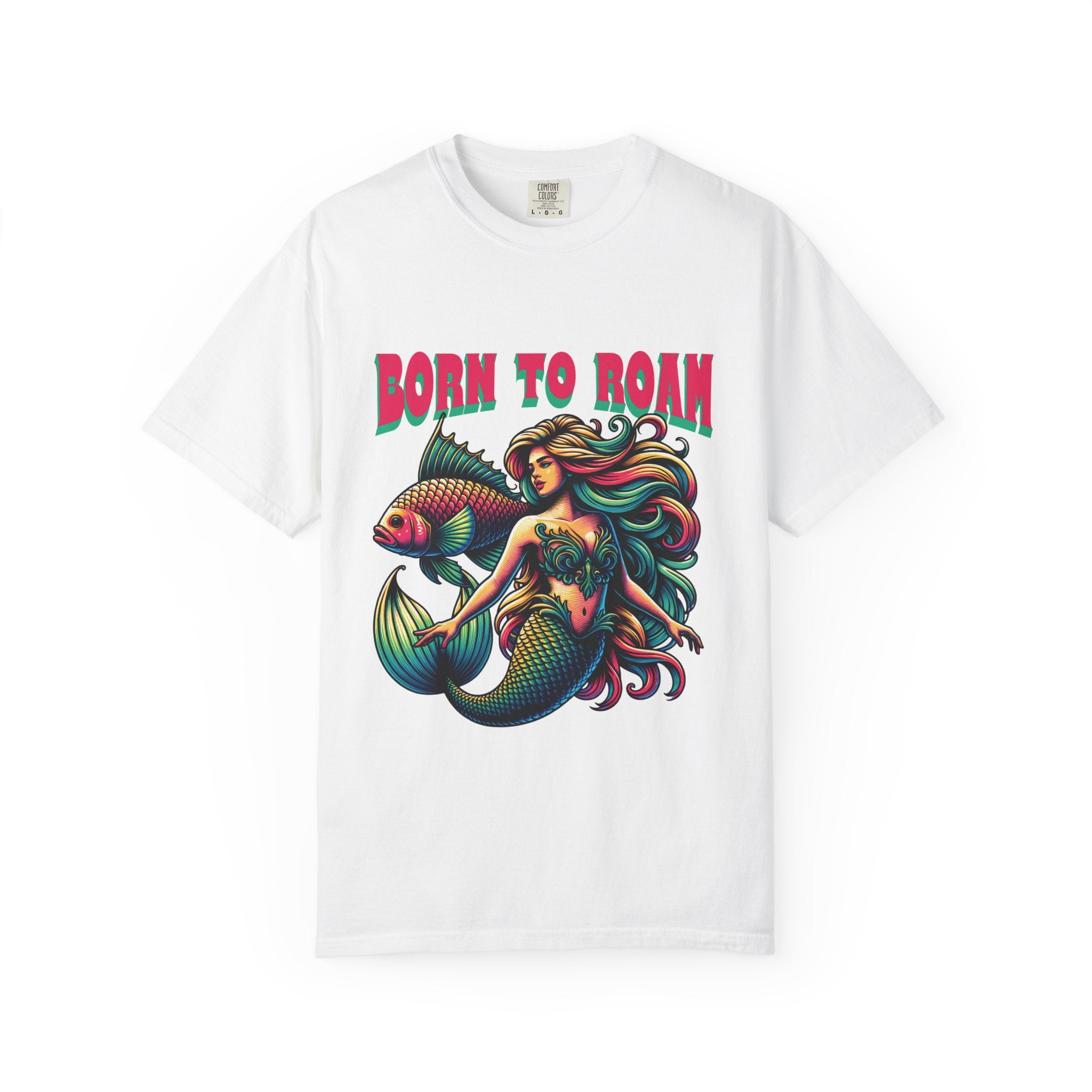 Comfort Colors® Unisex "Born to Roam" Mermaid T-Shirt