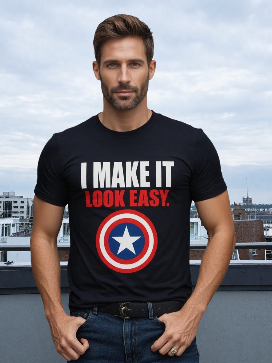 Men's Marvel Captain America "I Make It Look Easy" T-Shirt
