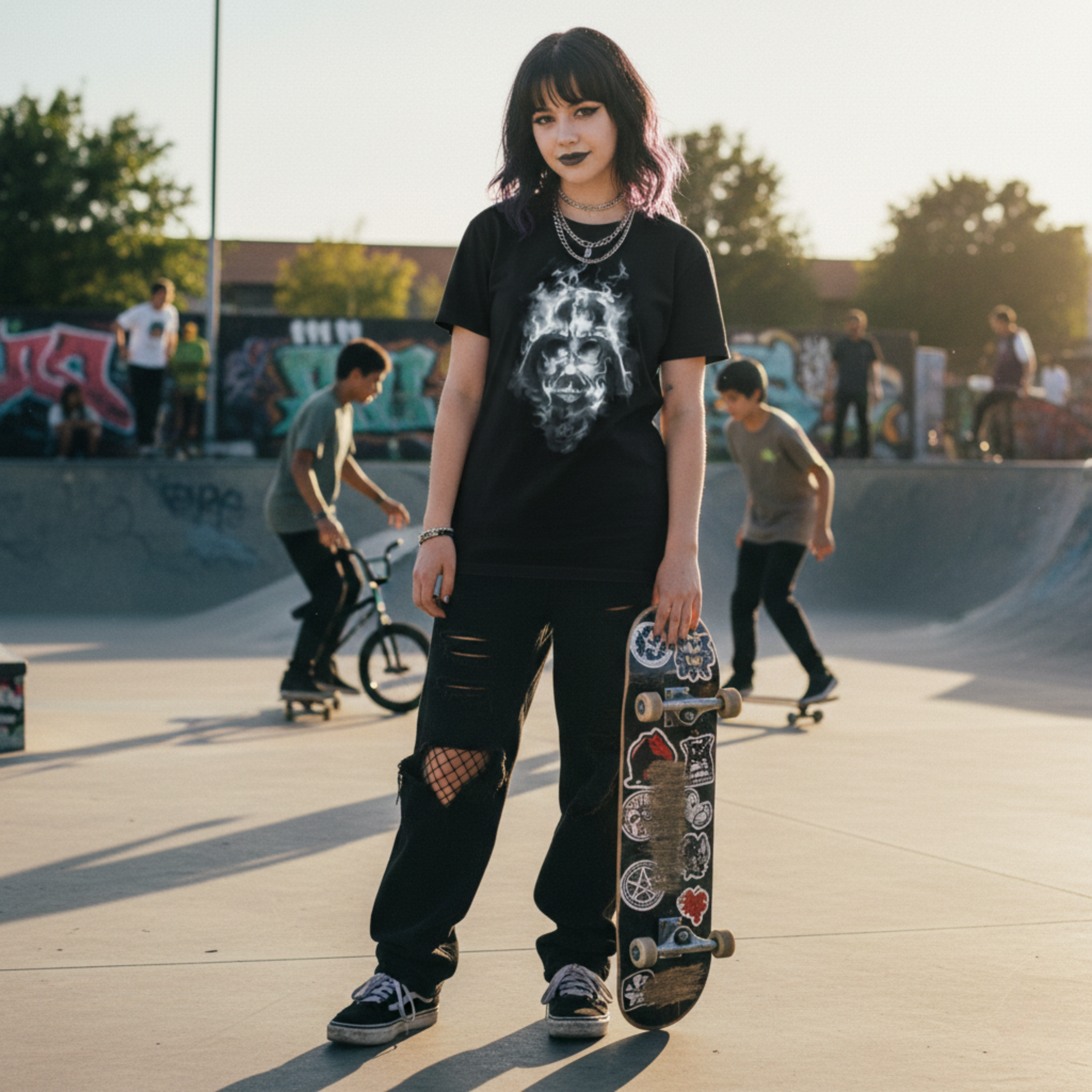 Junior's Star Wars "Smokin' Vader" Graphic T-Shirt