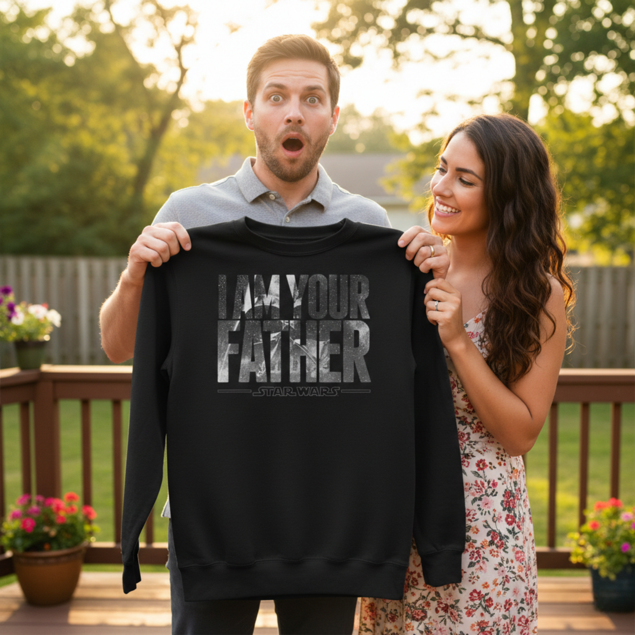 Men's Star Wars "I Am Your Father" Galactic Spray Sweatshirt