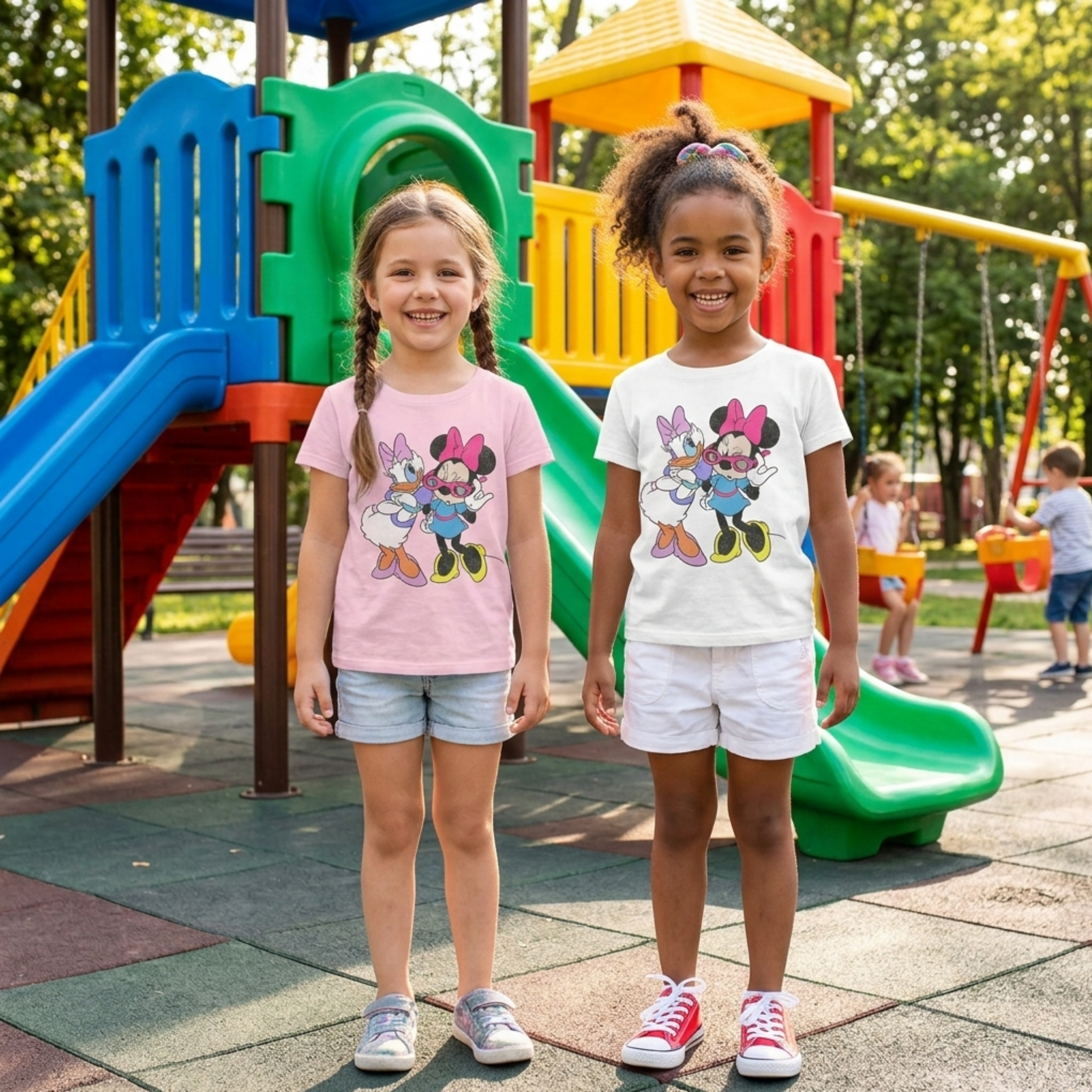 Girl's Disney "Just Us Girls" Minnie and Daisy T-Shirt