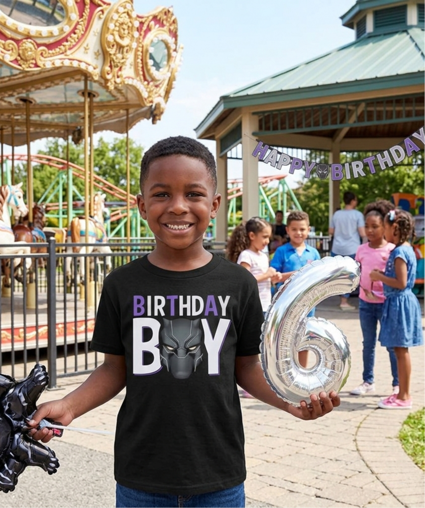 Boy's Marvel Black Panther "Birthday Boy" T-Shirt
