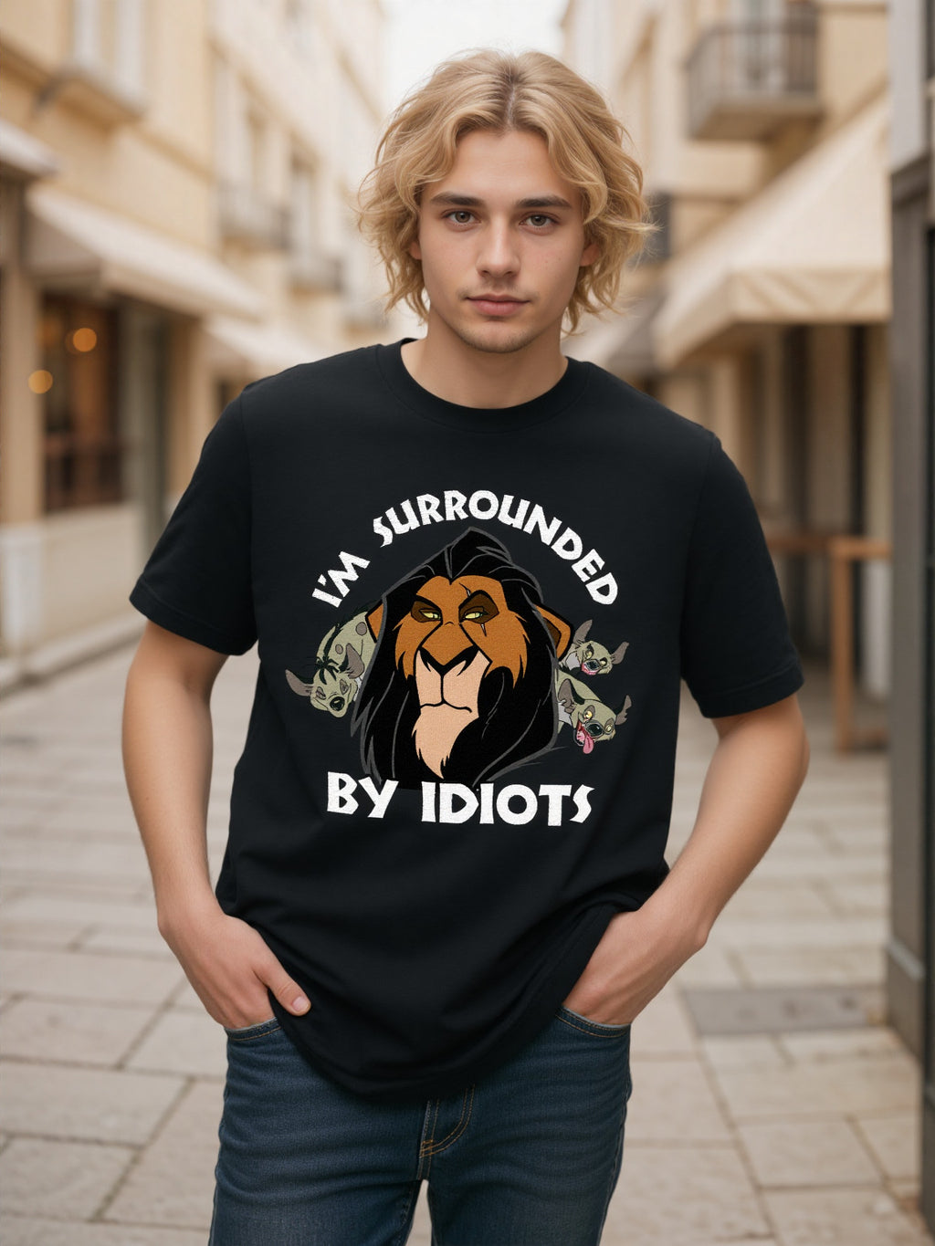 Men's Disney The Lion King Scar "I'm Surrounded By Idiots" T-Shirt