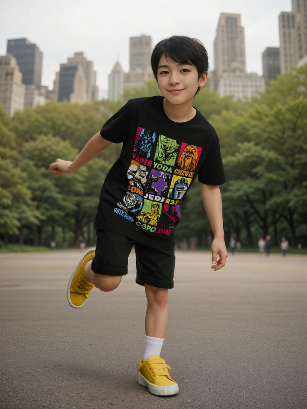 Boy's Star Wars "Revenge Players" Character Grid T-Shirt