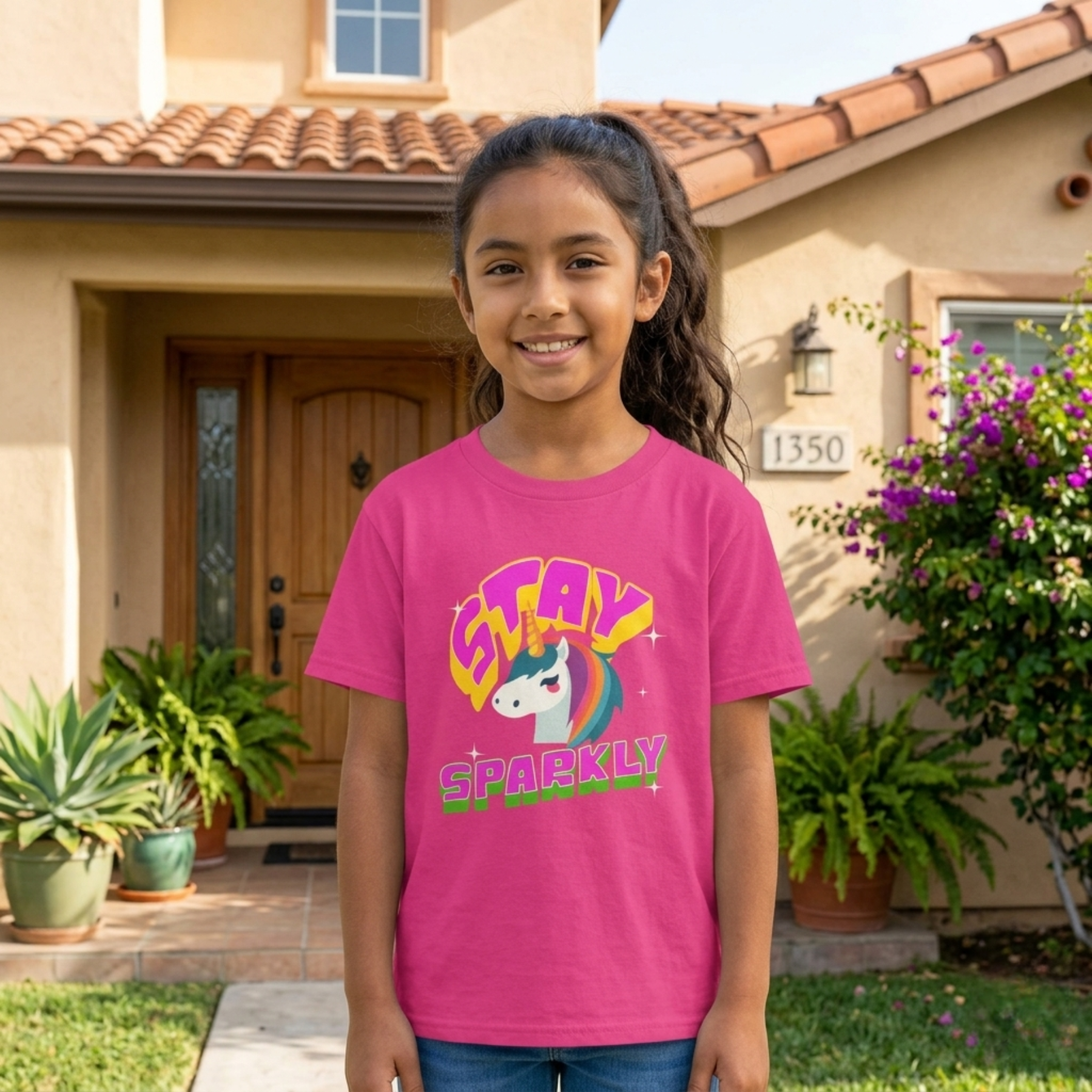 Girl's Unicorn Stay Sparkly T-Shirt